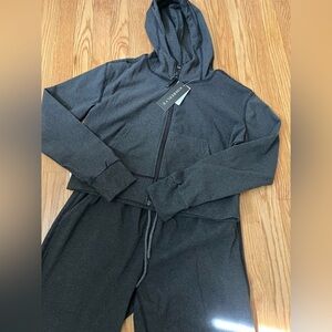 Charcoal Gray Hoodie Jogger Set NWT